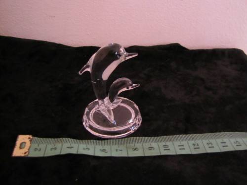 Genuine Byzantium Crystal Dolphin Family - Beautiful