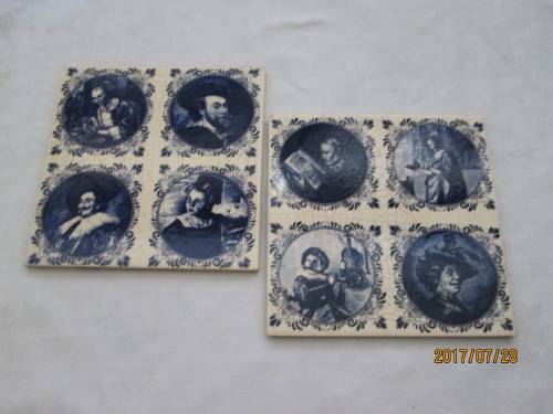 Dutch Hemiksem Sphinx Tiles - beautiful patina (2)