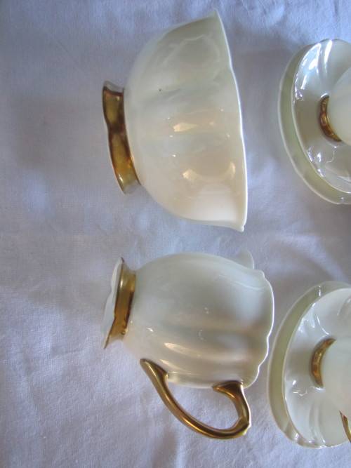 Royal doulton - White with Gold Trim Tea Set
