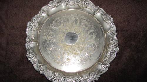 Detailed Silver Plated Tray - Beautiful!
