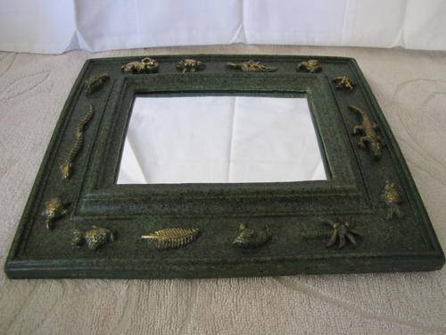 Small Green & Gold Mirror