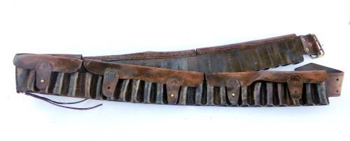 Original British Boer War - 6 Pocket, 50 Round Brown Leather .303 Bandolier