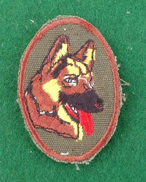 SA Army DOG UNIT Cloth Badge