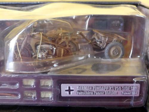Forces of Valor -- German Zundapp KS 750Side Car Panzer Div Poland 1944 Scale 1:32