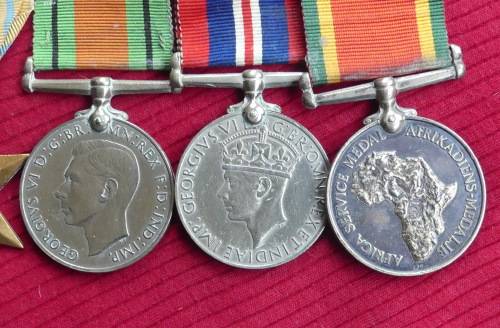 Set of 5 WWII Medals - P NDUMO 22735 - Private in The African Auxiliary Pioneer Corps