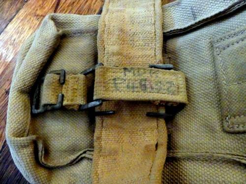 RARE DI FRAM and Co Union of South Africa Pattern 1937 Webbing, Belt and 2 Ammo Pouches