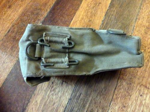 SADF 1961/64 Web belt pouch with integral Bayonet frog used in Rhodesia