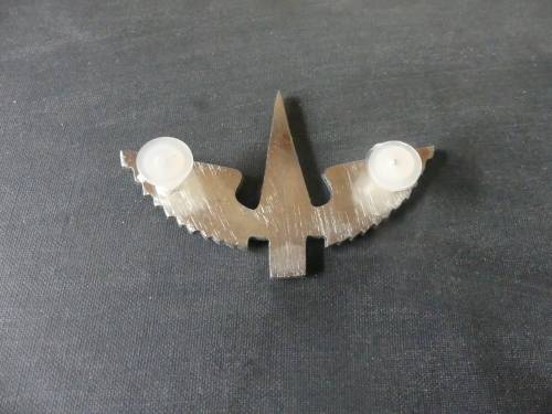 SADF Recce commando Prototype beret badge ( Chromed  with Black Enamel)