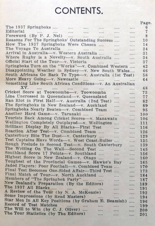 South Africa`s Greatest Springboks by John E Sacks. Story of the 1937 Tour *RARE BOOK*