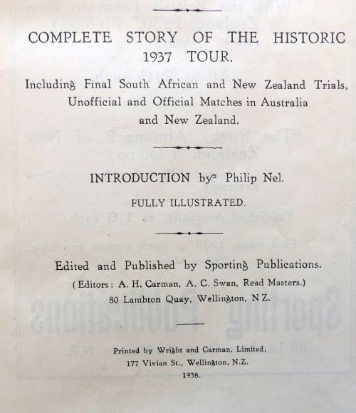 South Africa`s Greatest Springboks by John E Sacks. Story of the 1937 Tour *RARE BOOK*