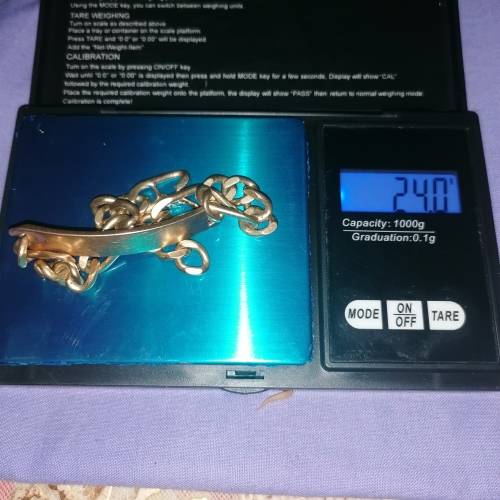 Wow men's 9 carat gold bracelet