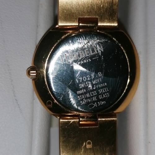 Black face Michel Herbalin ladies watch