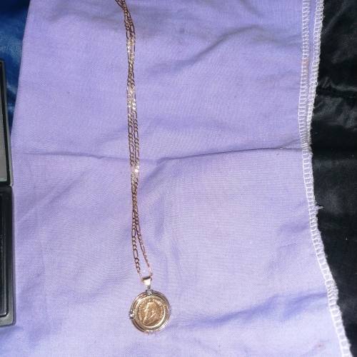 1/10 Kruger Rand with setting and chain