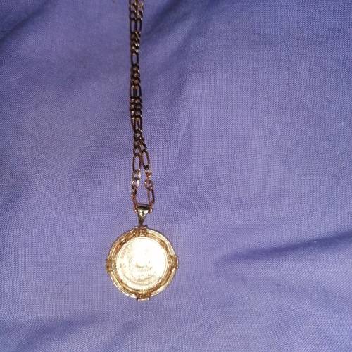 1/10 Kruger Rand with setting and chain