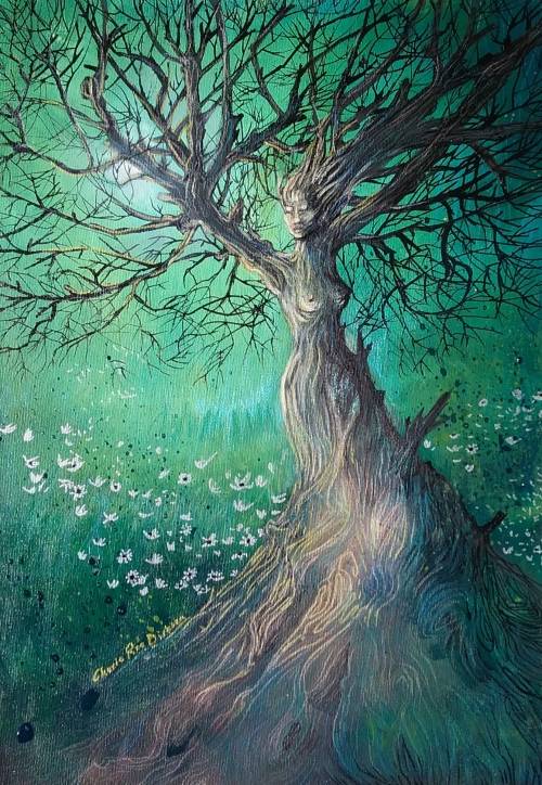 FREE COURIER - `ILLUMINATION - Tree of Life` Painting by Cherie Roe Dirksen - 29cm x 42cm x 2cm