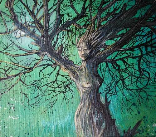 FREE COURIER - `ILLUMINATION - Tree of Life` Painting by Cherie Roe Dirksen - 29cm x 42cm x 2cm