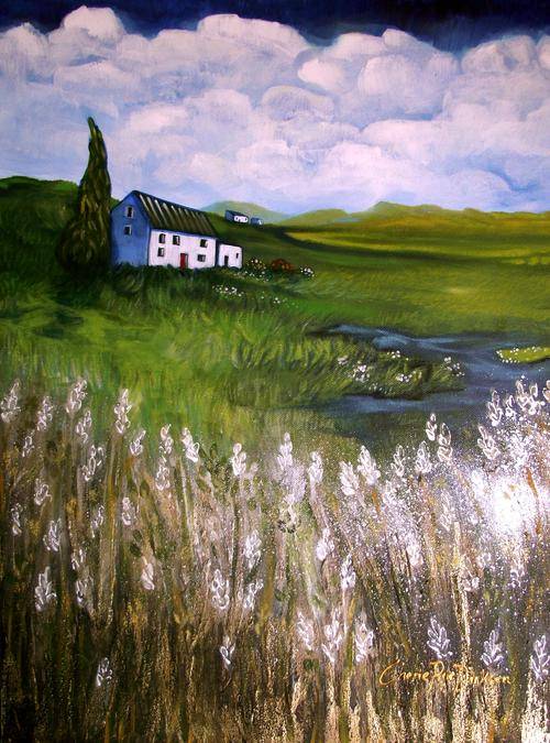 Landscape Countryside ORIGINAL PAINTING by Cherie Roe Dirksen