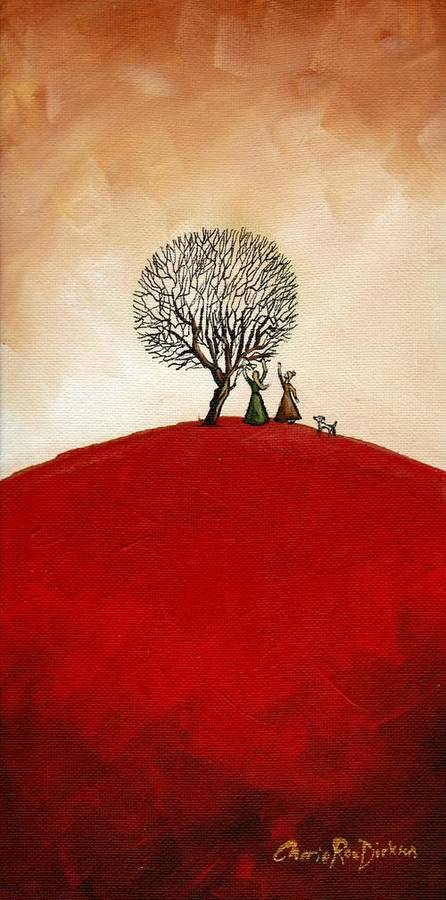 Landscape tree abstract ORIGINAL PAINTING by Cherie Roe Dirksen