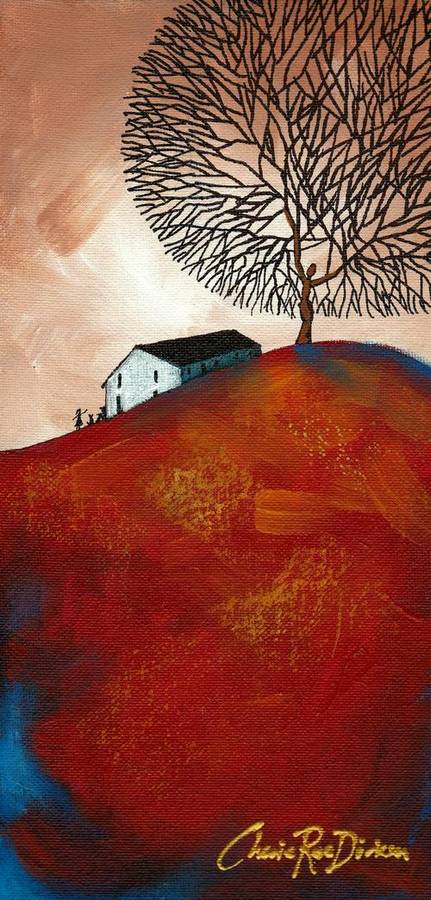 'LITTLE HOUSE ON THE HILL' - Original Acrylic Painting by SA Artist, Cherie Roe Dirksen -- 152 x 305