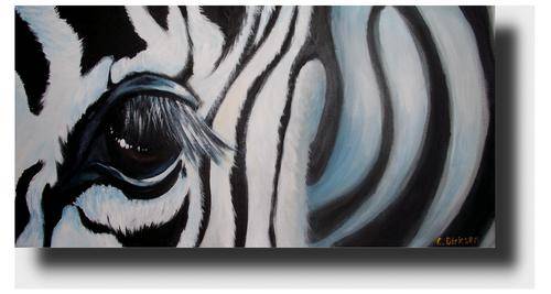 ZEBRA ORIGINAL PAINTING BY CHERIE DIRKSEN