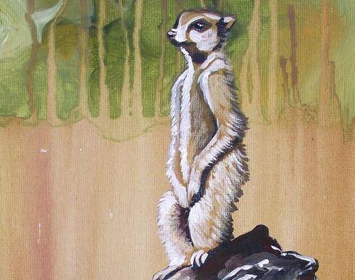 close up of painting