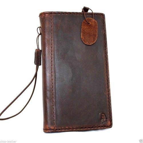 Genuine handmade Italian leather Case for Apple iPhone 6 Plus book wallet