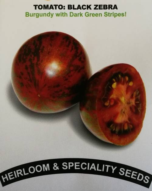 Heirloom and Speciality Seeds: TOMATO - BLACK ZEBRA