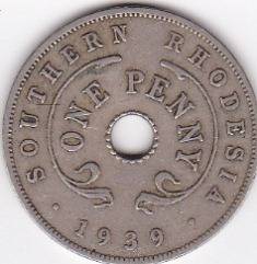 1939 Penny Southern Rhodesia *XF*
