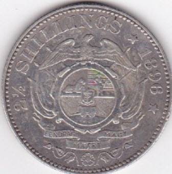 WINTER SALE! RARE *XF* 1896 SILVER ZAR HALF CROWN - SCARCE in this condition!