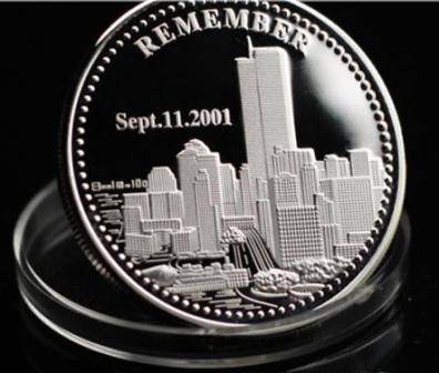 PROOF SILVER PLATED 9/11 AMERICAN HEROES MEDALLION in capsule! Stunning commemorative!