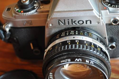 Vintage Nikon FG 35mm Film Camera With Lens