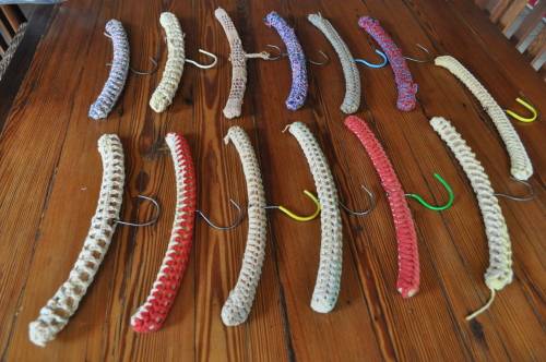 Vintage Crocheted Wooden Hangers (13 in total)
