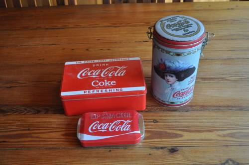 Empty Coca Cola Tins