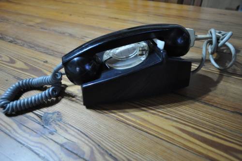 1980s Black Dial Phone
