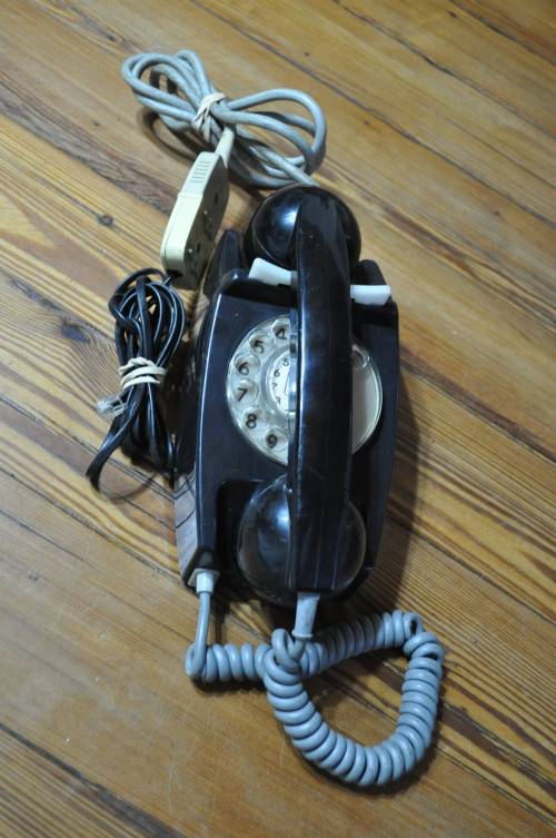 1980s Black Dial Phone