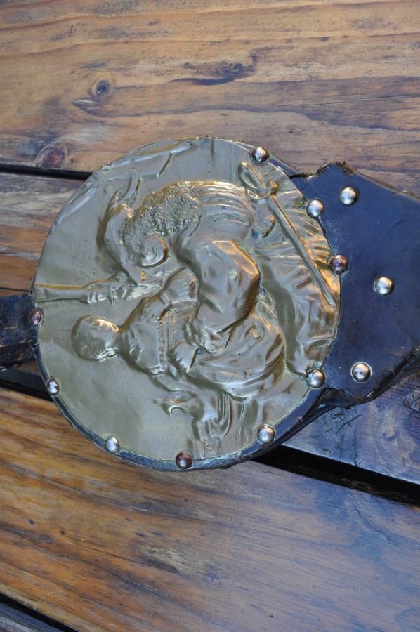 Vintage Fireplace Bellows Brass Wood