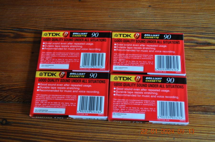 TDK Old School 90min Cassettes Tapes New Sealed