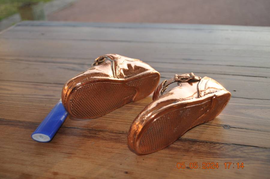 Vintage Bronze Baby Shoes