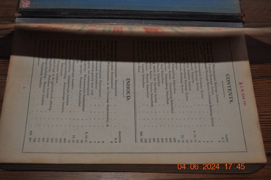 Vintage 1948 Transvaal Telephone Directory