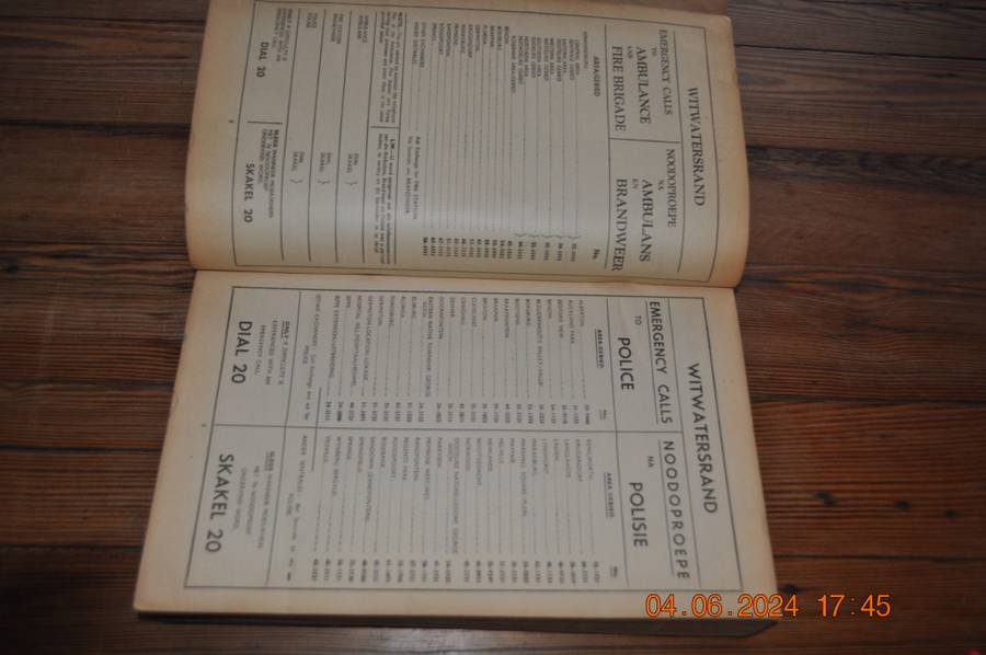 Vintage 1948 Transvaal Telephone Directory