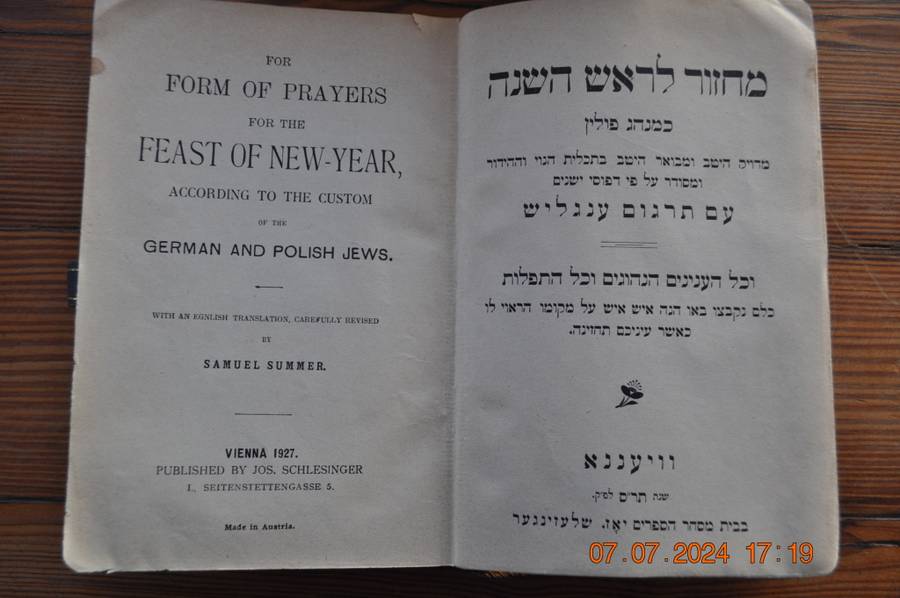 1927 Vienna Festival Prayers German And Polish Jews