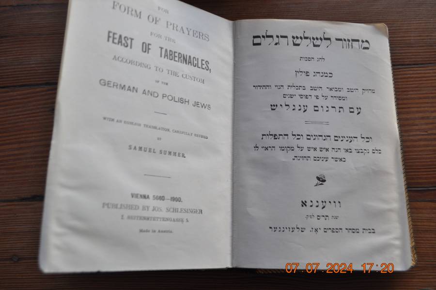 1927 Vienna Festival Prayers German And Polish Jews