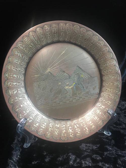 Egyptian themed copper plates