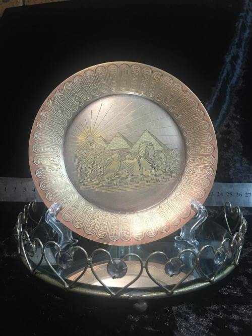 Egyptian themed copper plates