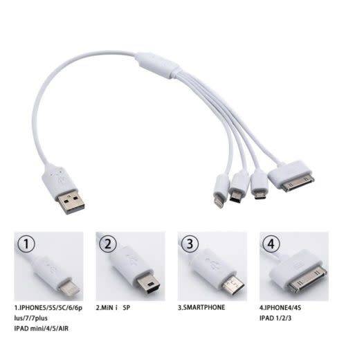 *** LOCAL STOCK *** 4 IN 1 MULTI USB CHARGING CABLE ADAPTER