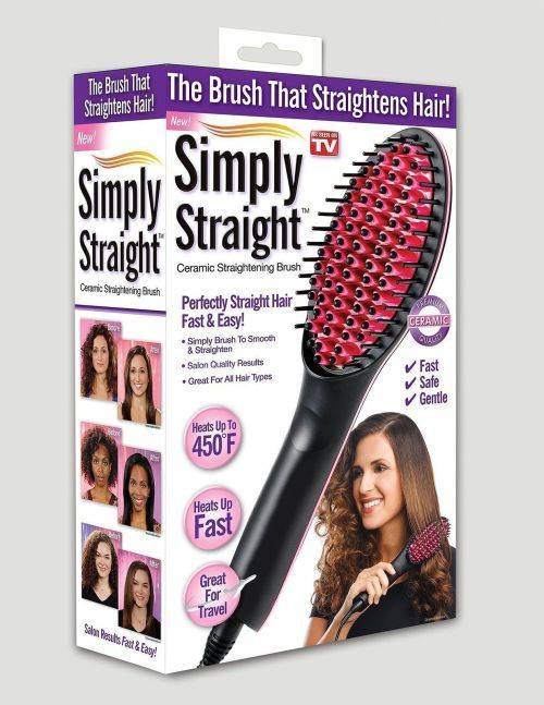 Simply Artifact LCD Ceramic Hair Straightener Brush Hair Straight Combs