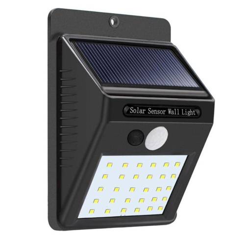 Solar Power Sensor Wall Light 30 LED Bright Wireless Security Motion