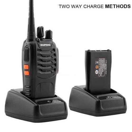 2 x Handheld Walkie Talkie Hand Radio Set with 16 Channels, 3 - 5 km talking range etc