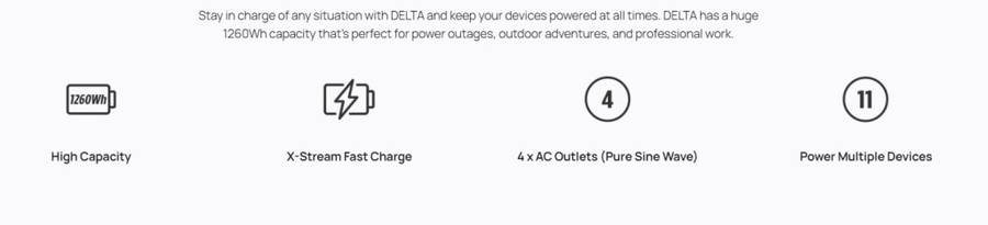 ECOFLOW DELTA PORTABLE POWER STATION