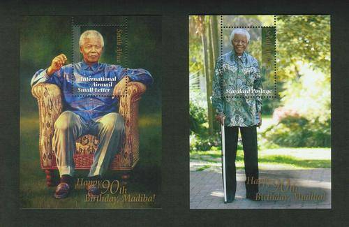 2008 - NELSON MANDELA 90TH BIRTHDAY STAMP SET OF TWO - **EXCELLENT CONDITION - NEVER MOUNTED**